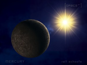 Merkur im Licht der Sonne