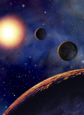 Perry Rhodan: "Erforscht diese Welten!" Die farbige Version meines Space-Art Bildes für den Perry Rhodan Report in Band 2704 "Die Rückkehr der JULES VERNE"