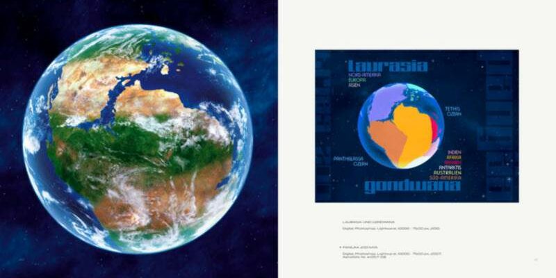 Kapitel "Pangäa", Seite 20-21 Ralf Schoofs SPACE ART Buch, Kapitel "Pangaia", Seite 20-21