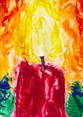 Adventskerze, Enkaustik, cm, 2015