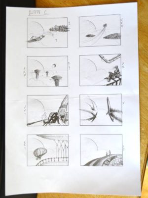 Mit Minenstift gekritzelt!