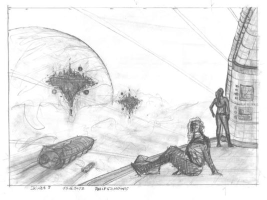 Skizze 5: neues Gekritzel für die Wolkenreise