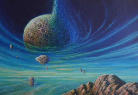 Dritte farbige Untermalung