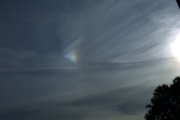 Halo über Reinhausen, linke Nebensonne um 16 Uhr 19